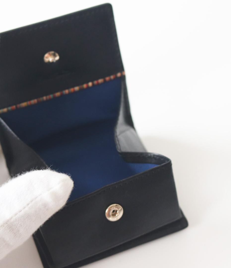 新品【ポールスミス】オールドレザー BOX型 小銭入れ ケース 黒