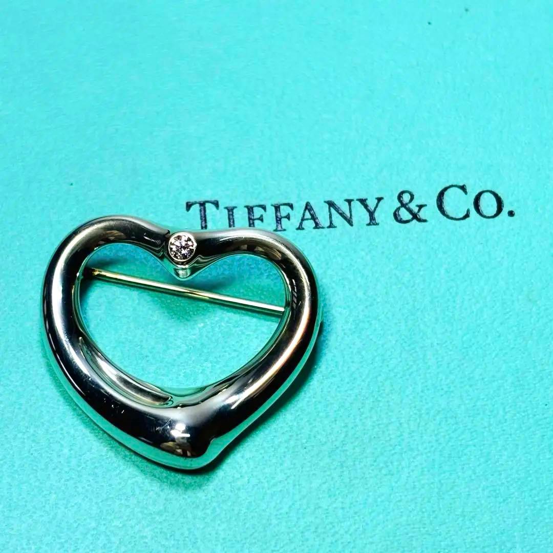 ティファニー ダイヤ オープンハート ブローチ 925 シルバー 希少 レア