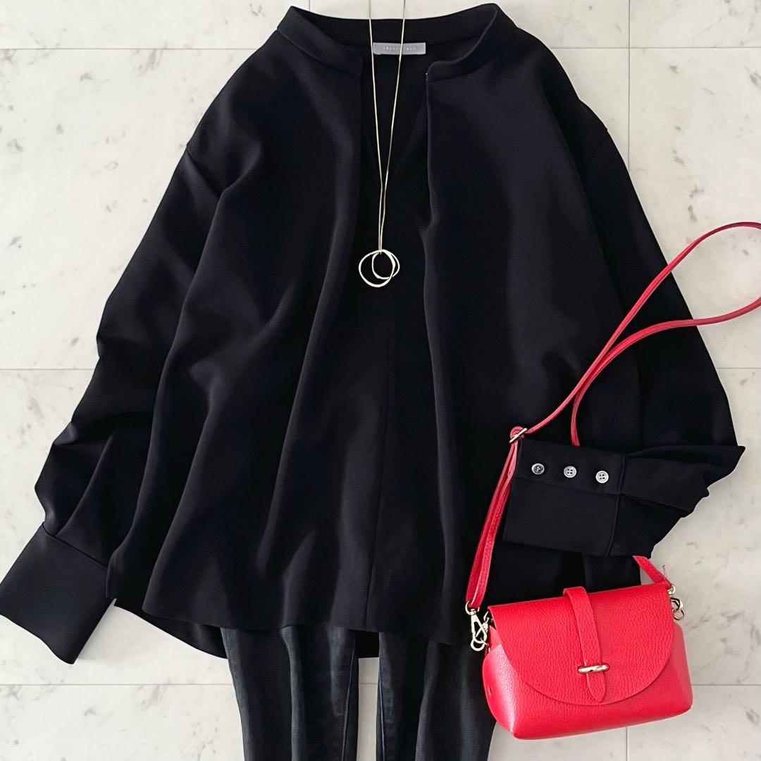 定価3,5万♪極美品セオリーリュクス Luve Wali Blouse 38 黒