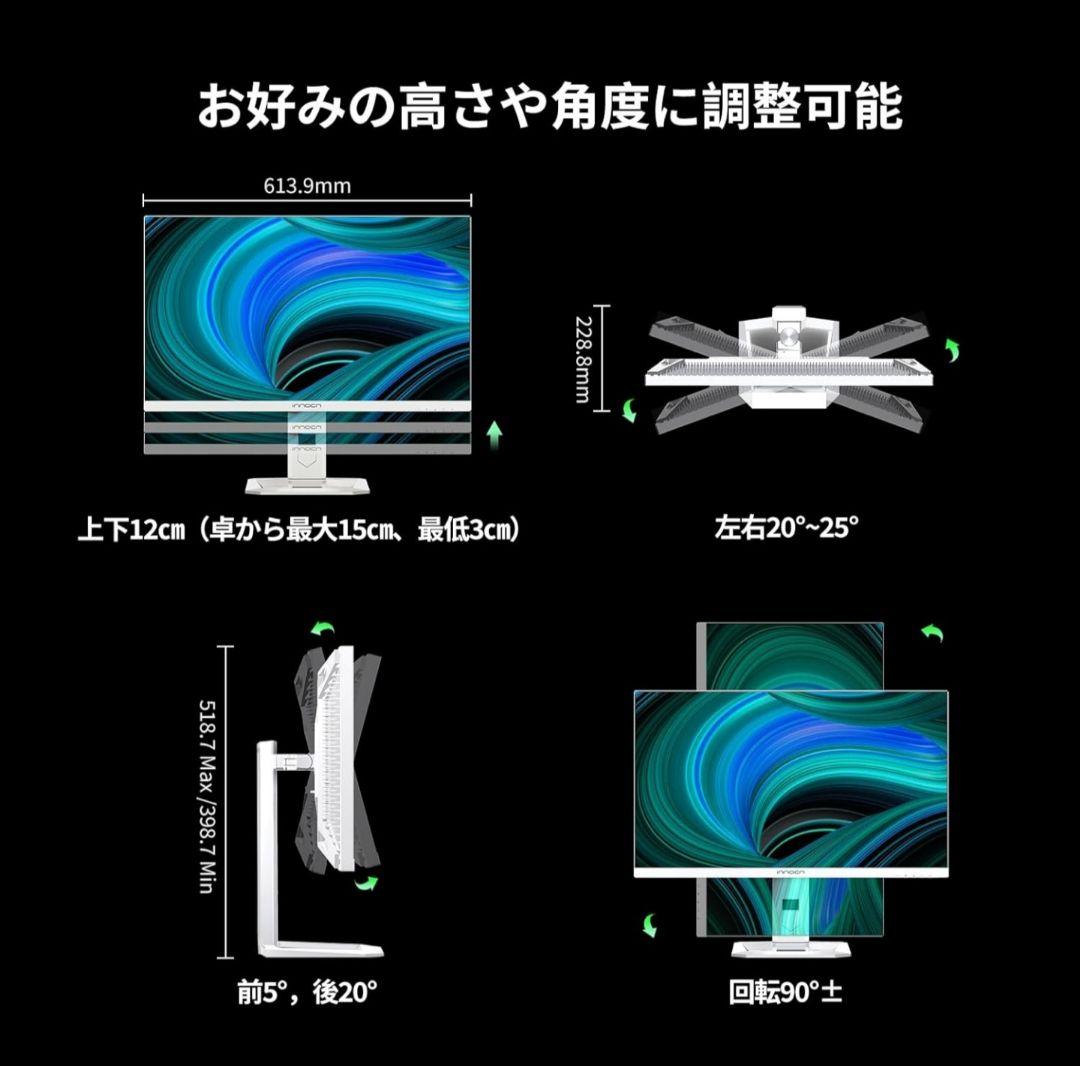 INNOCN 27M2U ミニLED 4K HDR1000ゲーミング モニター