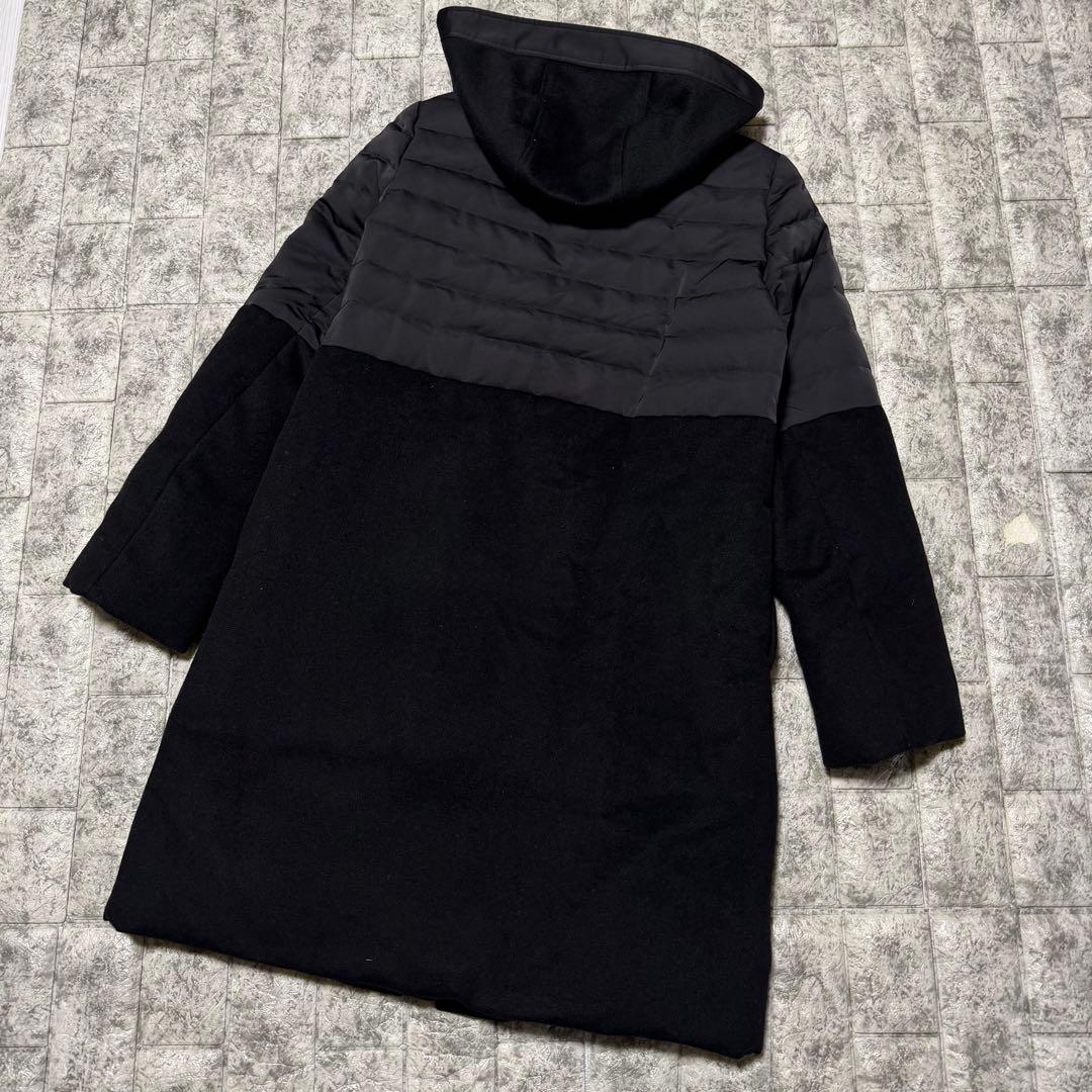 【美品】theory lux ダウンコート　異素材切り替え　フード