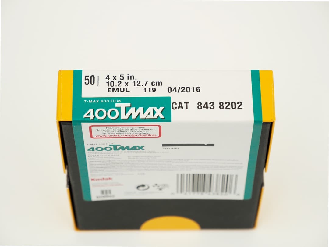 Kodak（コダック） 400TMAX 4x5フィルム 50枚入り