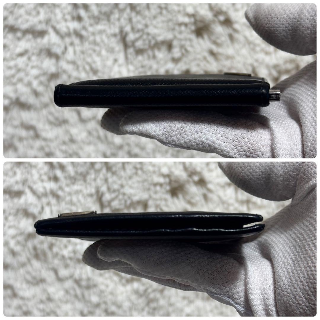 【美品】PRADA プラダ マネークリップ サフィアーノ トライアングル