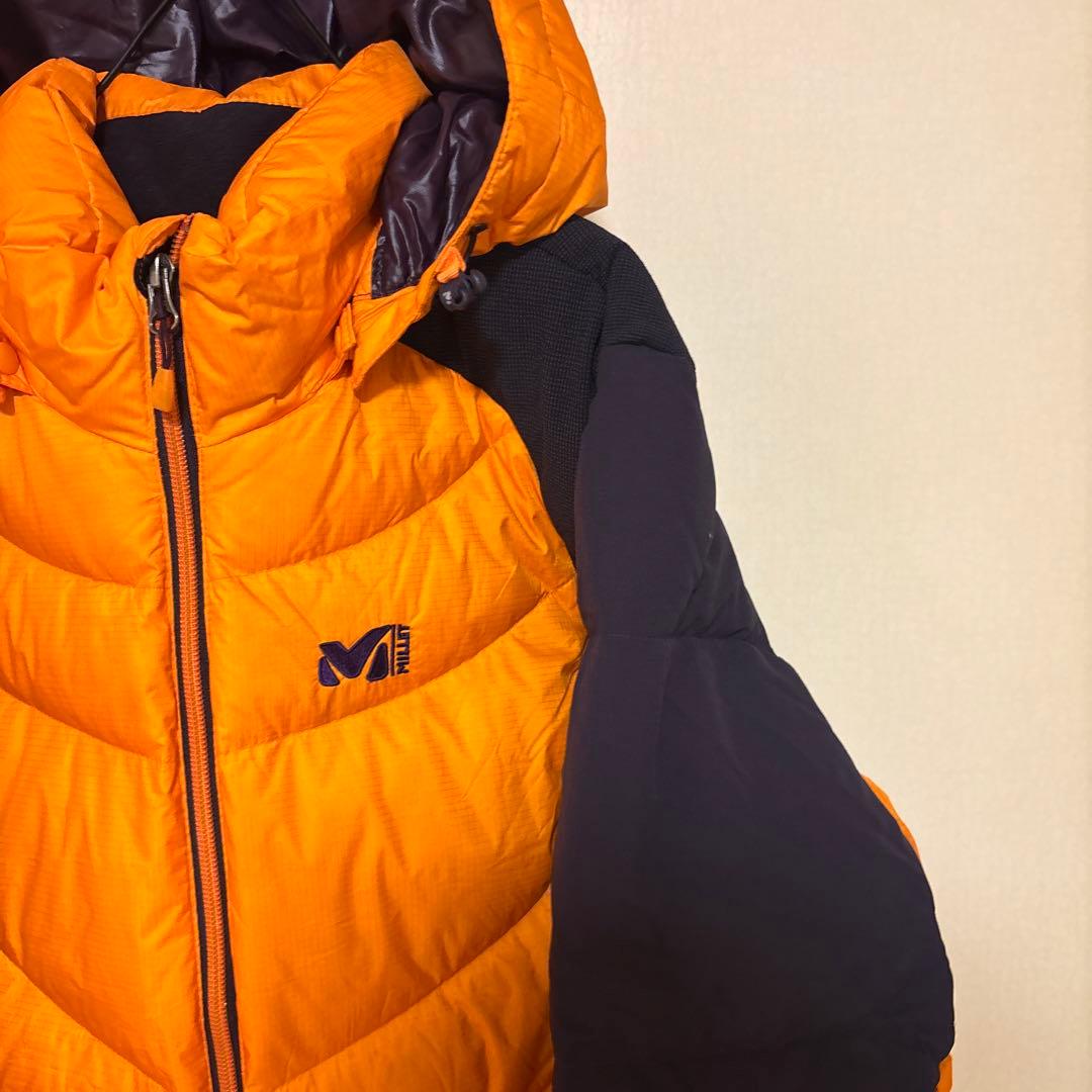 【美品】MILLET ミレー ダウンジャケット レディースL イエローオレンジ