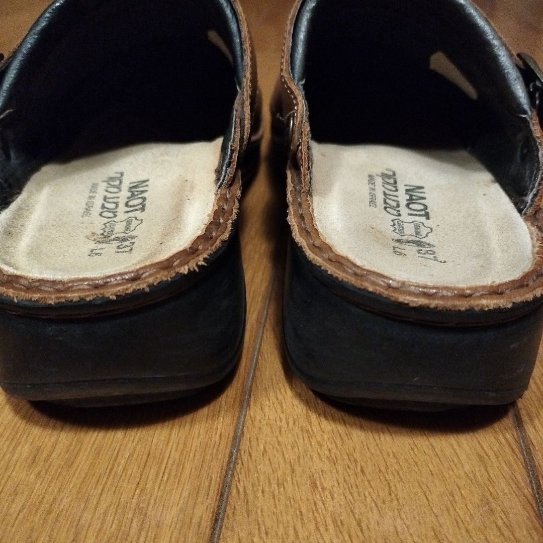 Naot ブラウンレザー サボサンダル37