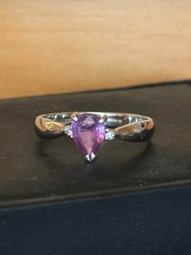 希少　非加熱バイオレットサファイアのリング