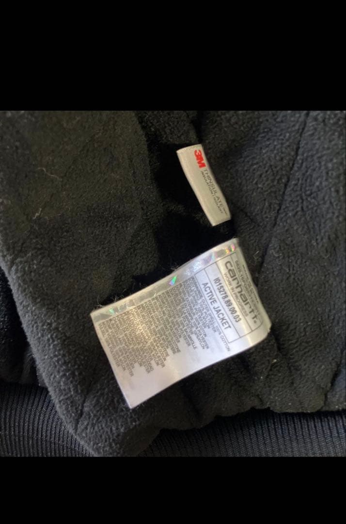 CARHARTT アクティブジャケット BLACK S 黒　カーハート