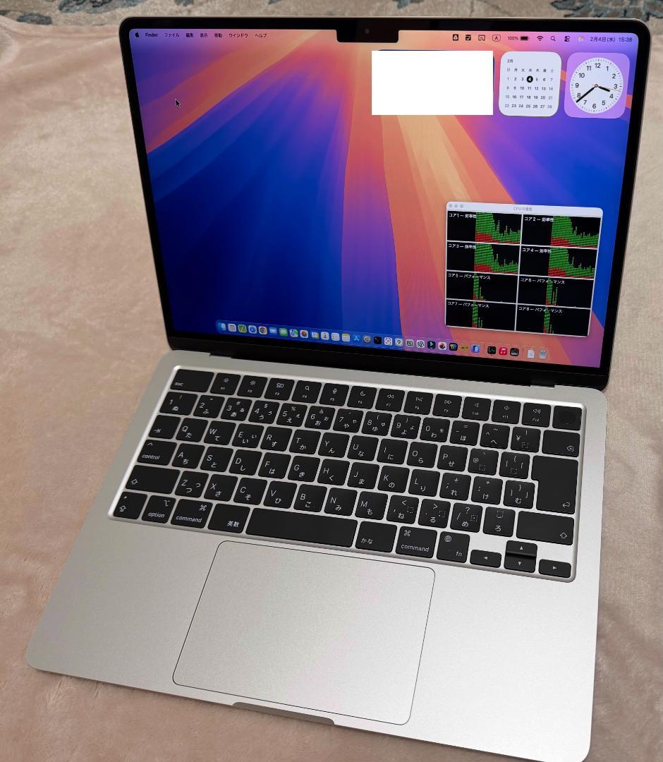 美品! Macbook Air M2 13inch 16G/512GBシルバー