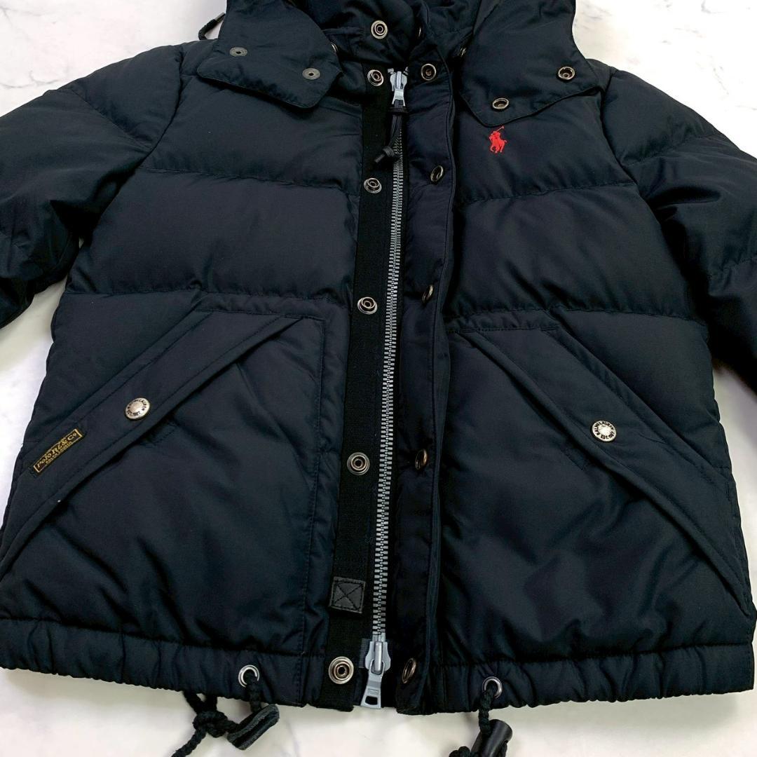 ポロラルフローレン ダウンジャケット 2way ポニー刺繍 黒 XS　E098