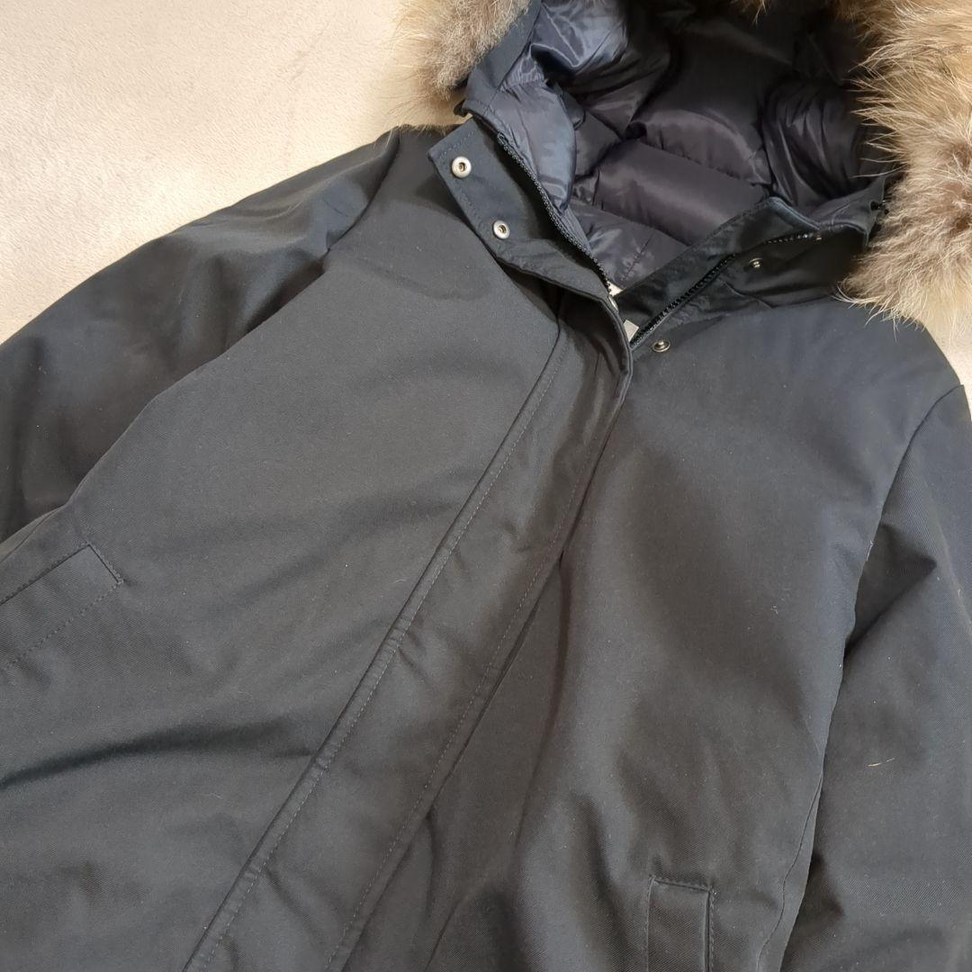 美品 ピレネックス ボルドー ブラック ダウンジャケット 希少 44サイズ