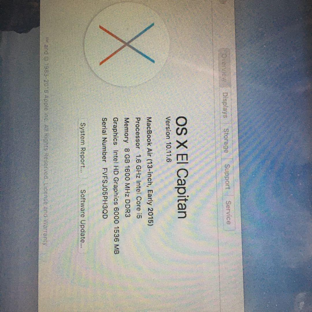 アップルマックエアー13.3インチ(2015年)キレイです