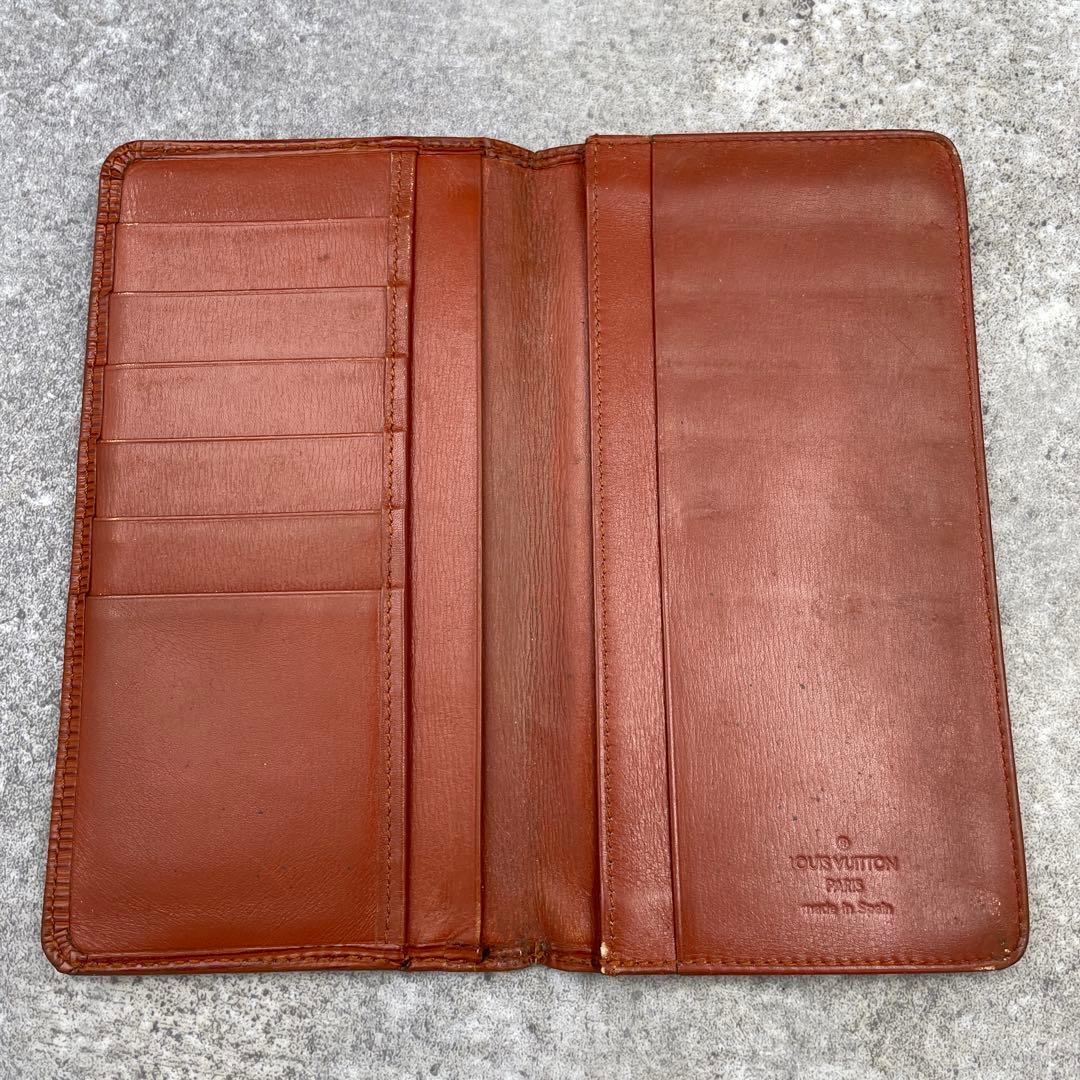 【美品】ルイヴィトン エピ 長財布 茶色 ブラウン レザー