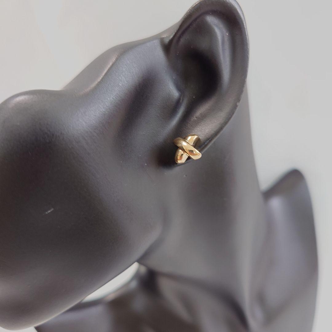 【希少】ティファニー クロスステッチ ラージサイズ ピアス 片耳用 6446