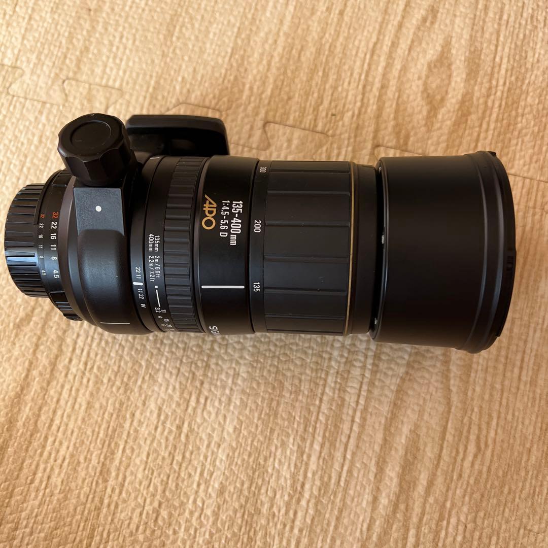 ニコンマウント、SIGMAアポ135-400mm /4.5-5.6ズームレンズ