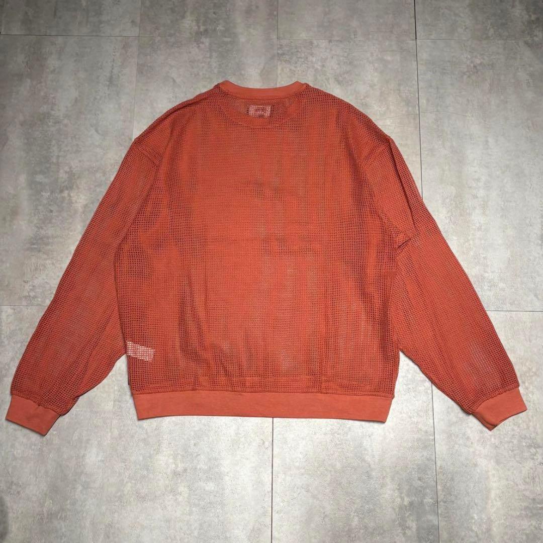 茶 stussy 22SS Cotton Mesh LS Crew Top