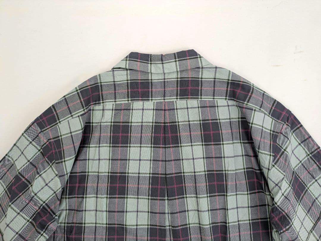 Mr.DページですPHIGVELキャンブリックチェックオープンカラーシャツ