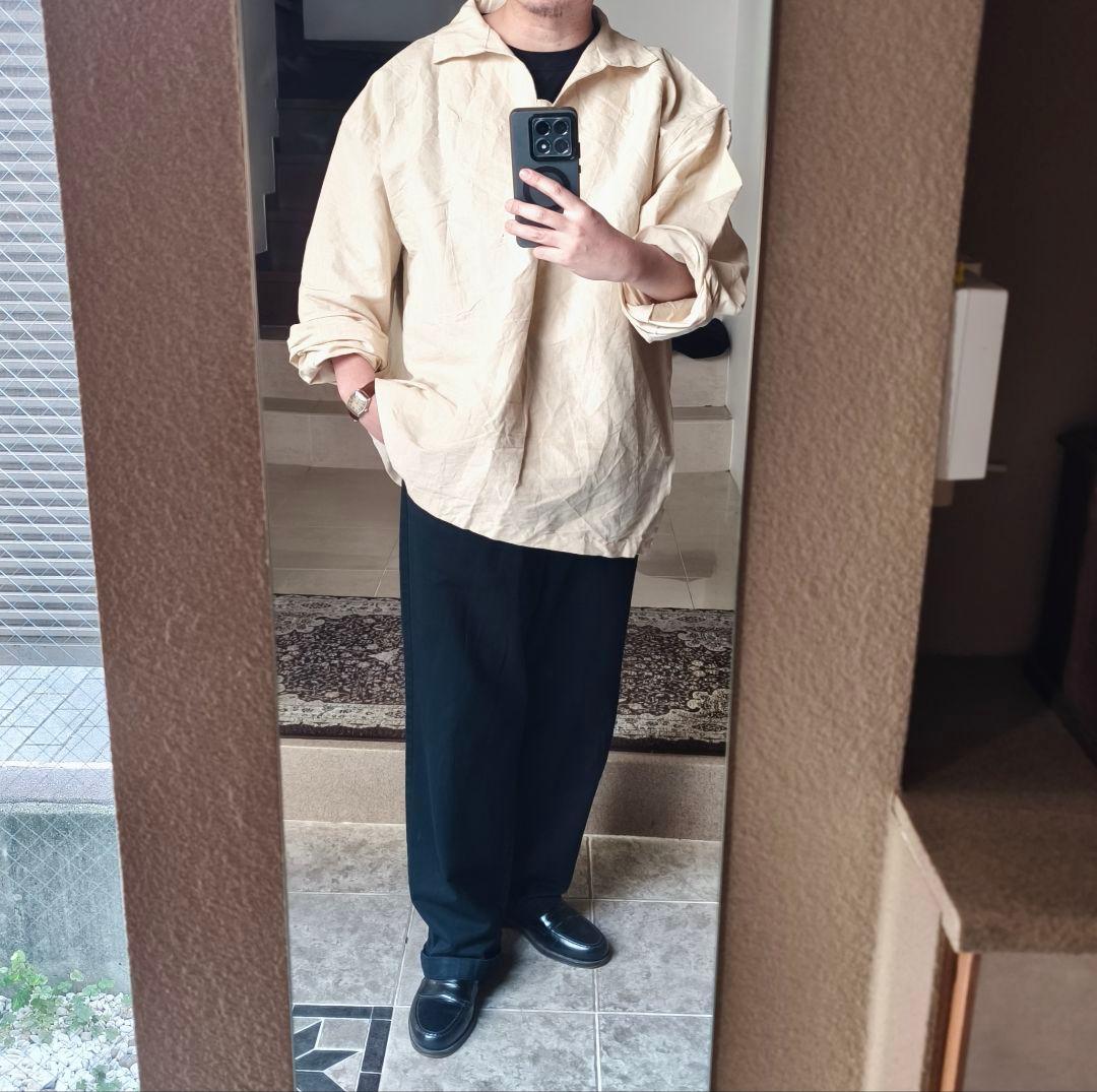 フランス​　 60s-70s フレンチヴィンテージ スモック シャツ　リネン