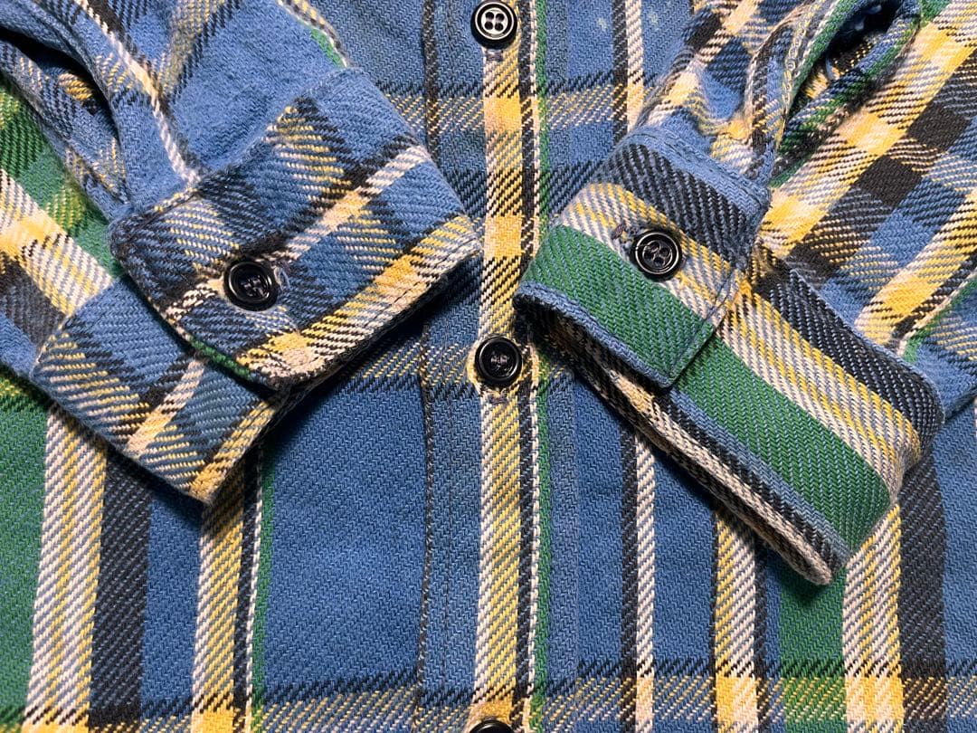 【好配色】USA製！80's FIVE BROTHER ネルシャツ　ヴィンテージ