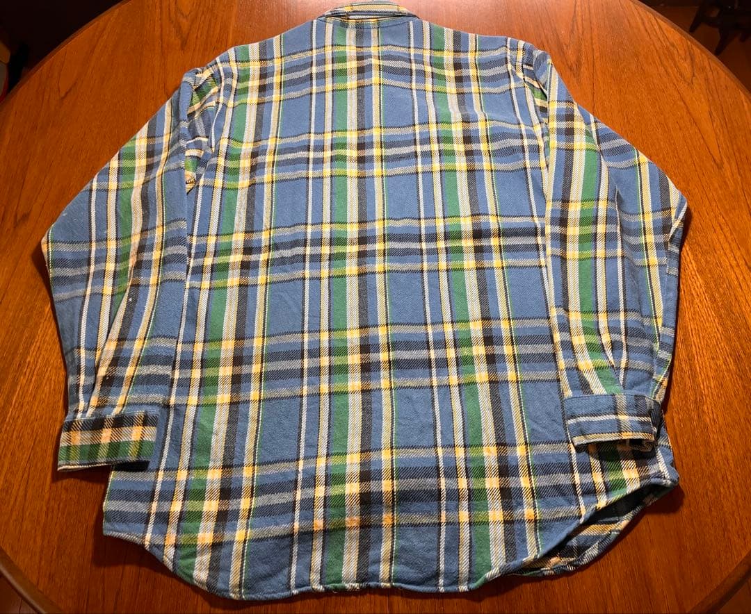 【好配色】USA製！80's FIVE BROTHER ネルシャツ　ヴィンテージ