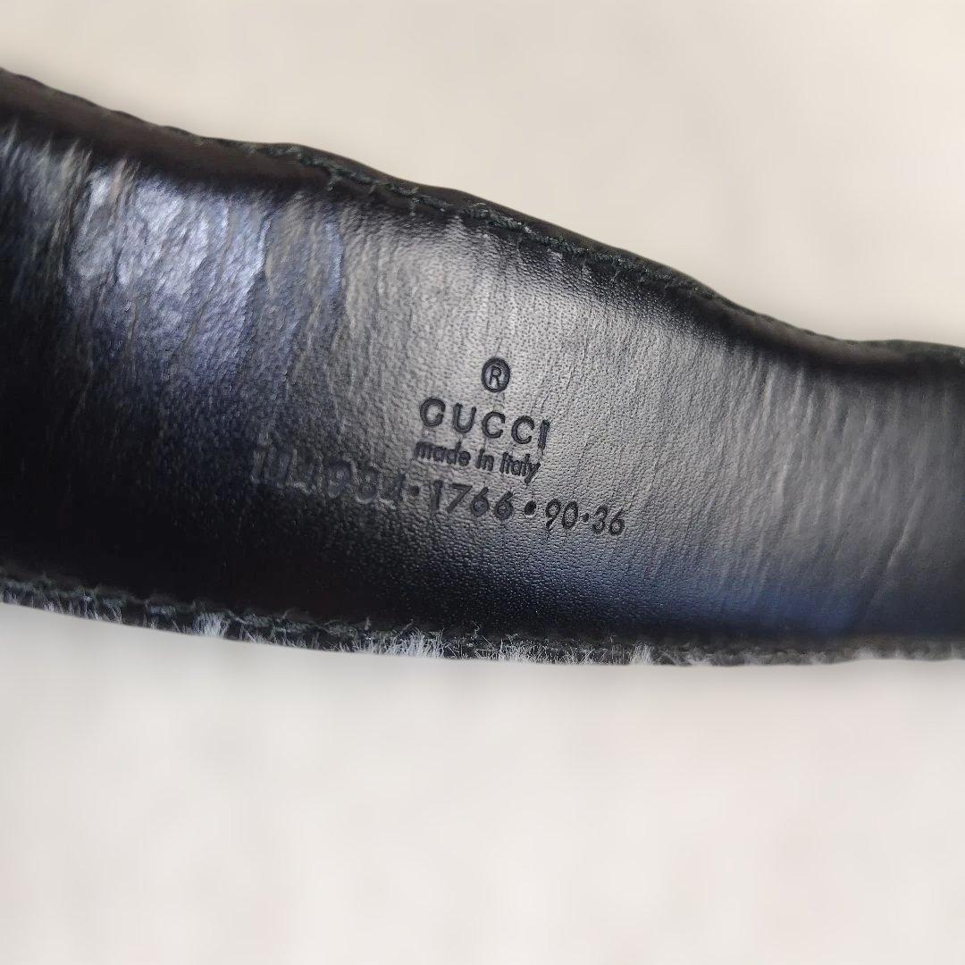 ✨極美品✨ GUCCIベルト インターロッキング  シルバー グッチシマ　黒