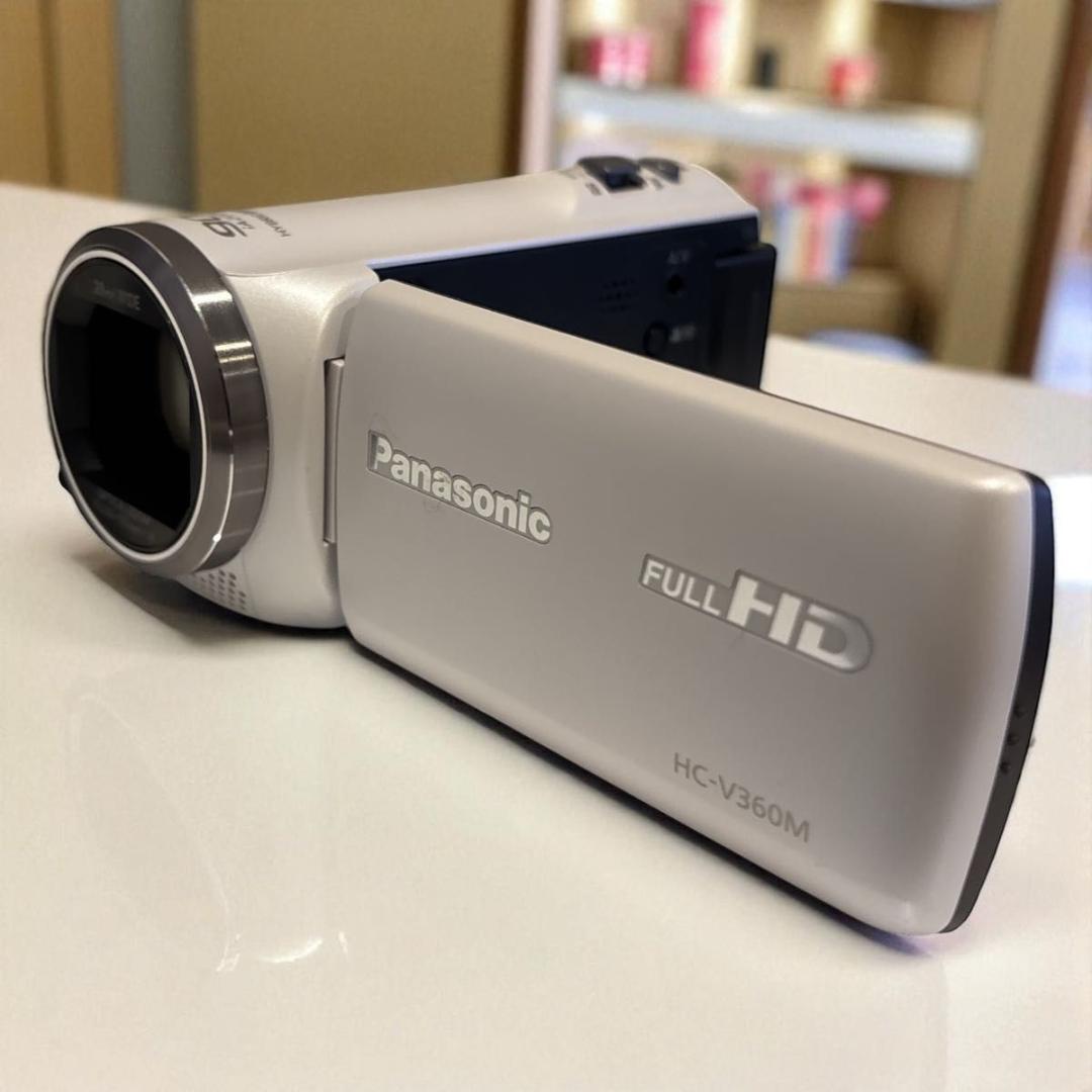 【超美品】Panasonic ビデオカメラ　HC-V360M ホワイト ケース付