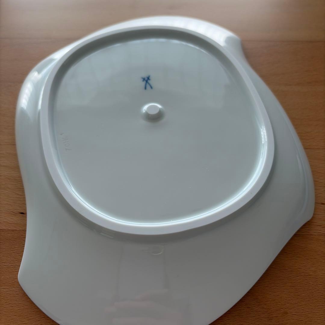 マイセン波型ホワイト皿 約22cm