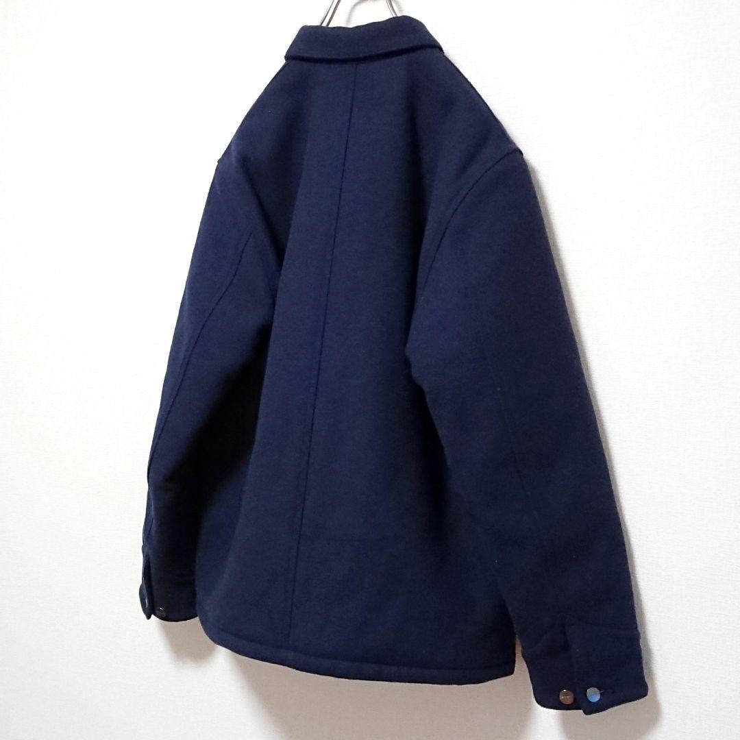 希少 カーハート WIP 刺繍ロゴ ウール ミシガンコート ブルゾン ジャケット