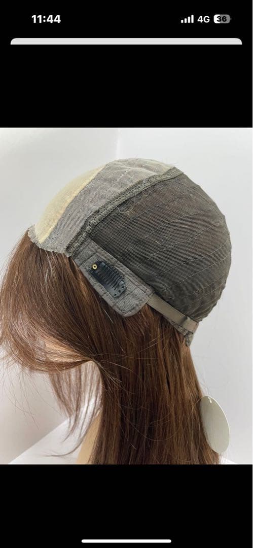 フルウィッグ人毛100%人毛ウィッグ医療ウィッグロングストレートM 広い頭皮