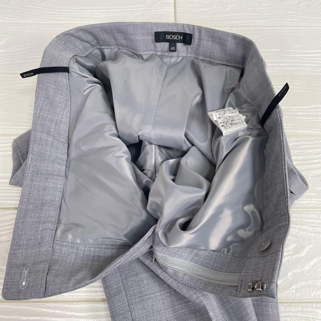 BOSCH レディース　ノンカラー　 スーツ　パンツ　セットアップ　シルク混