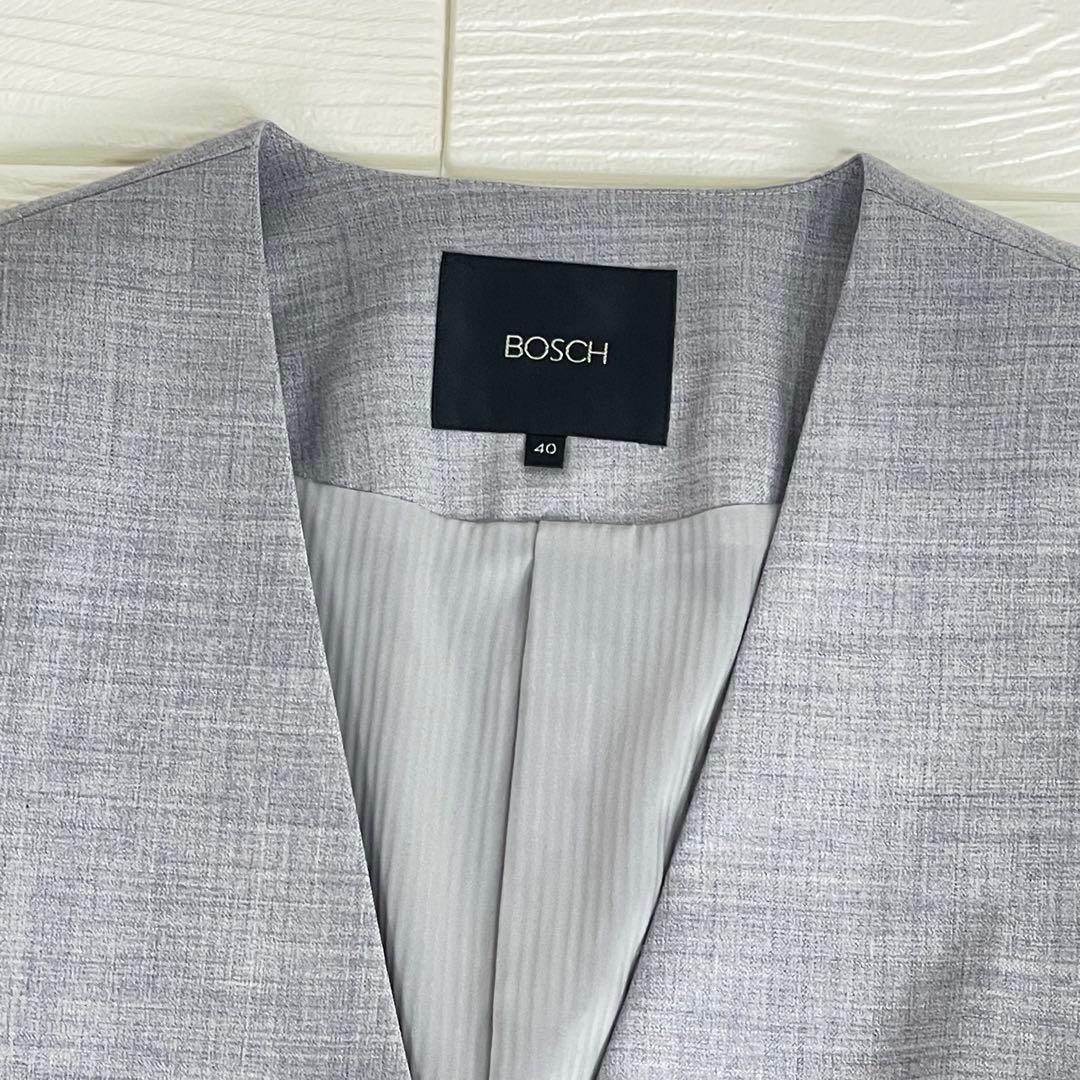 BOSCH レディース　ノンカラー　 スーツ　パンツ　セットアップ　シルク混