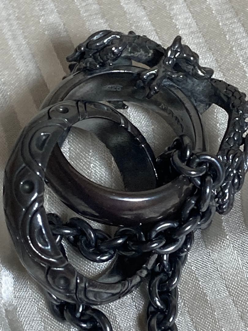 美品　MARS龍 ネックレス 925シルバー ブラック