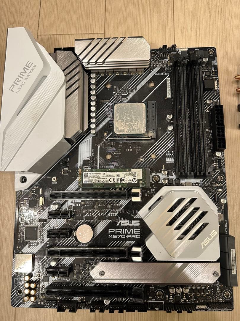 X570マザーボード、メモリ、m.2nvme、クーラーセット