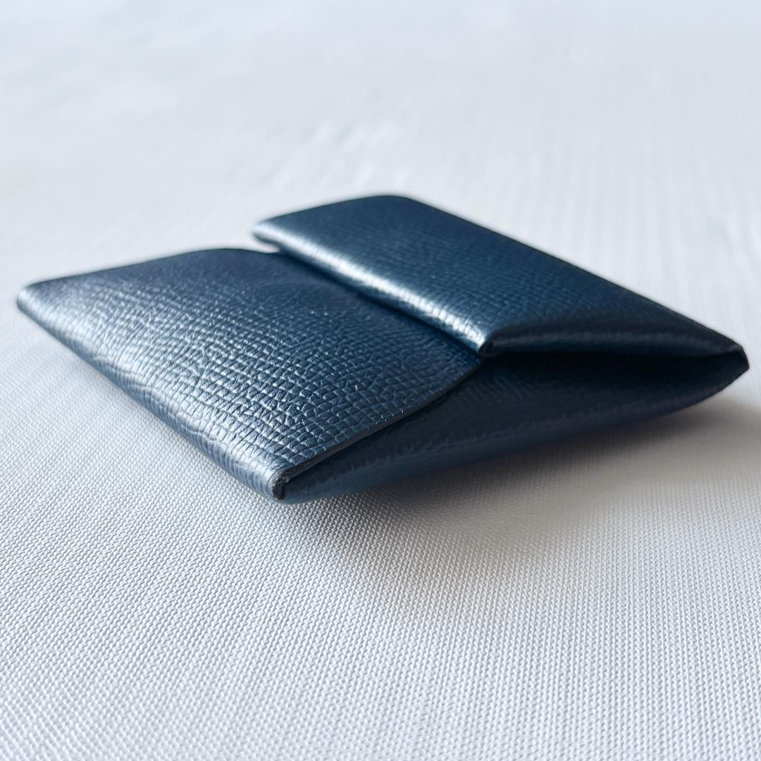 美品『エルメス』バスティア ヴォーエプソン ディープブルー 濃紺 ケース