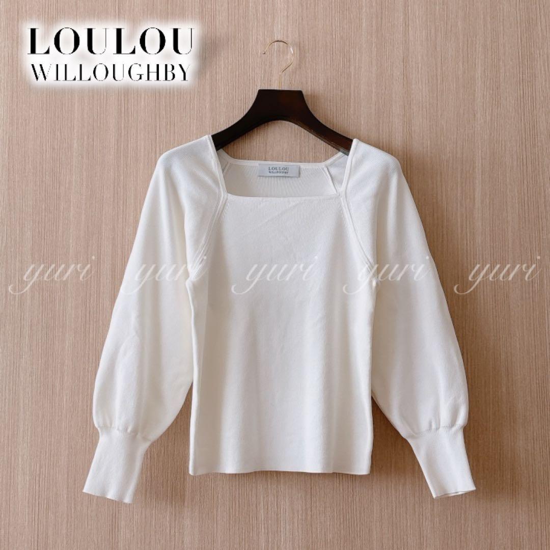 【1264】アナイ系列ルルウィルビー　スクエアデコルテプルオーバー　白