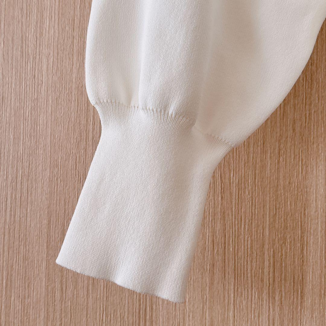 【1264】アナイ系列ルルウィルビー　スクエアデコルテプルオーバー　白