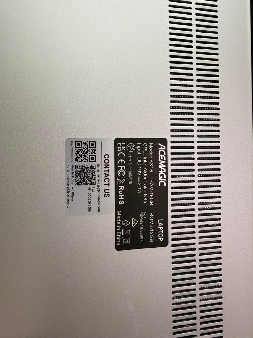 ACEMAGIC AX15ノートパソコン