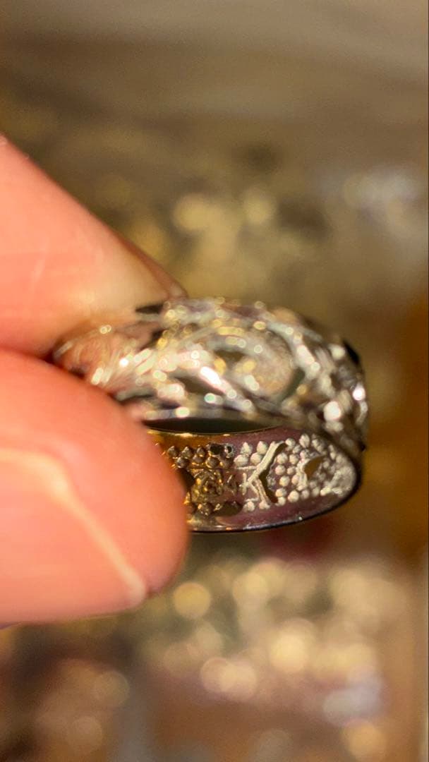 LIN'S 14Kリング 彫刻デザイン ハワイアンジュエリー