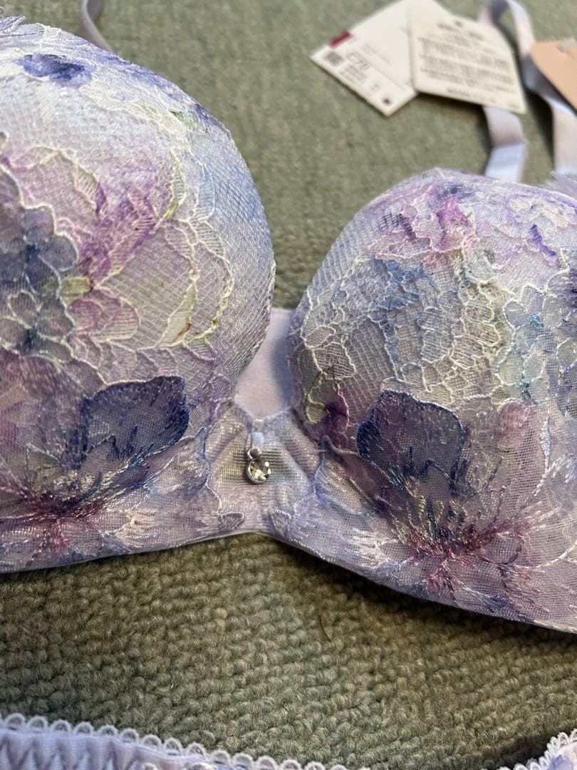 Wacoal 花柄ブラジャーショーツセット C70 M