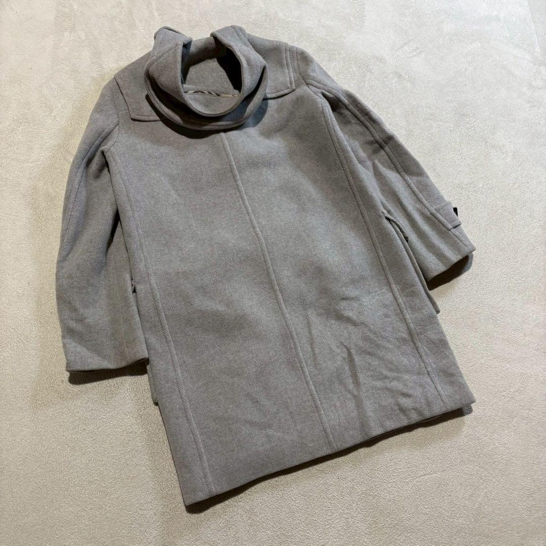【BURBERRY LONDON】ウールダッフルコート フード付き L