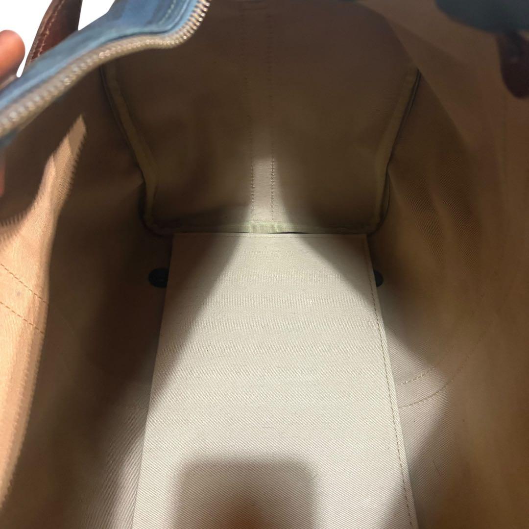 ポロラルフローレン ボストンバッグ 2way グリーン PVC チェック 大容量