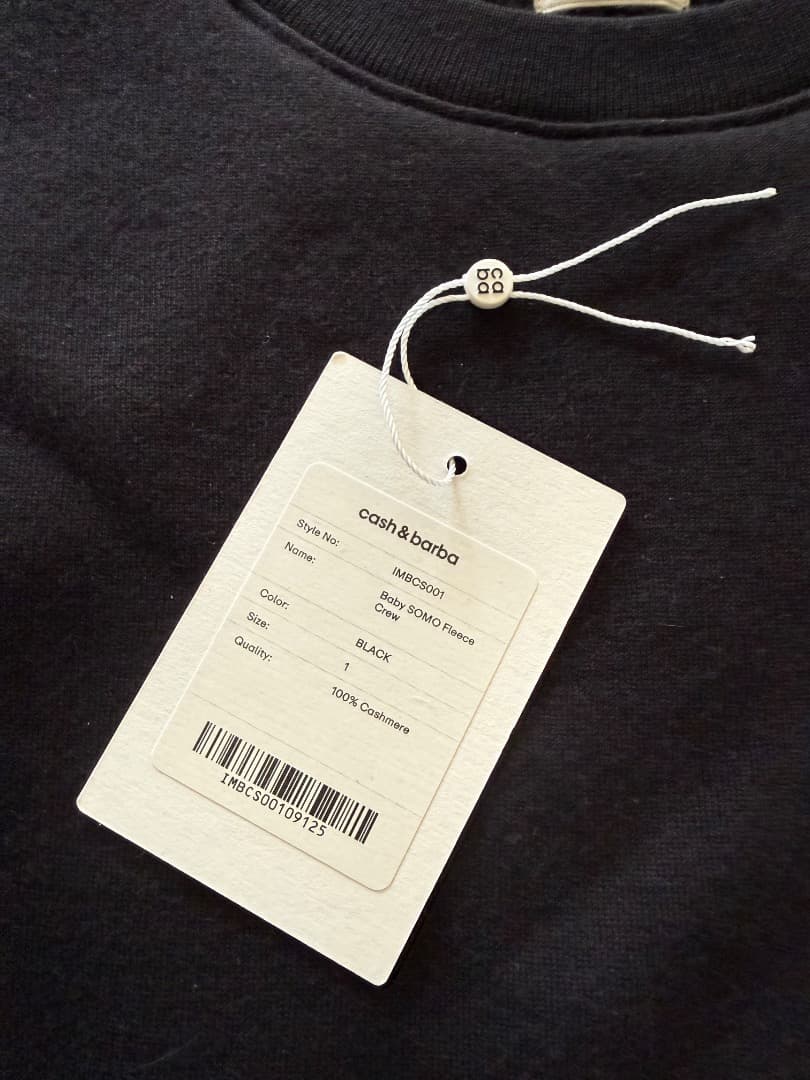 cash & barba ベビーソモウフリース クルー Black 1 新品