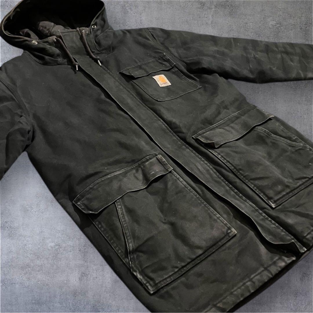 Carhartt WIP SIBERIAN PARKA 黒M フェード雰囲気