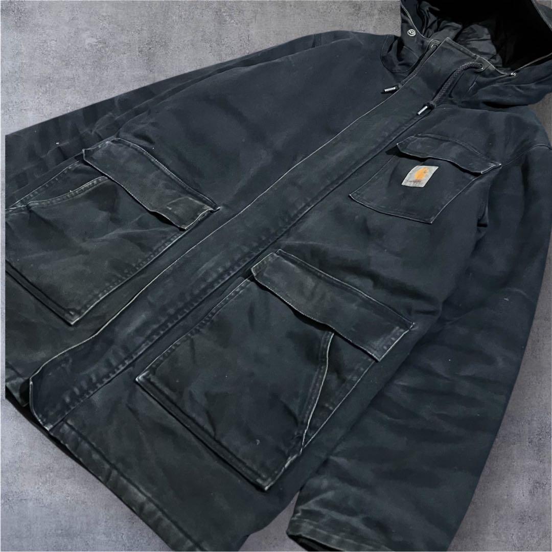 Carhartt WIP SIBERIAN PARKA 黒M フェード雰囲気