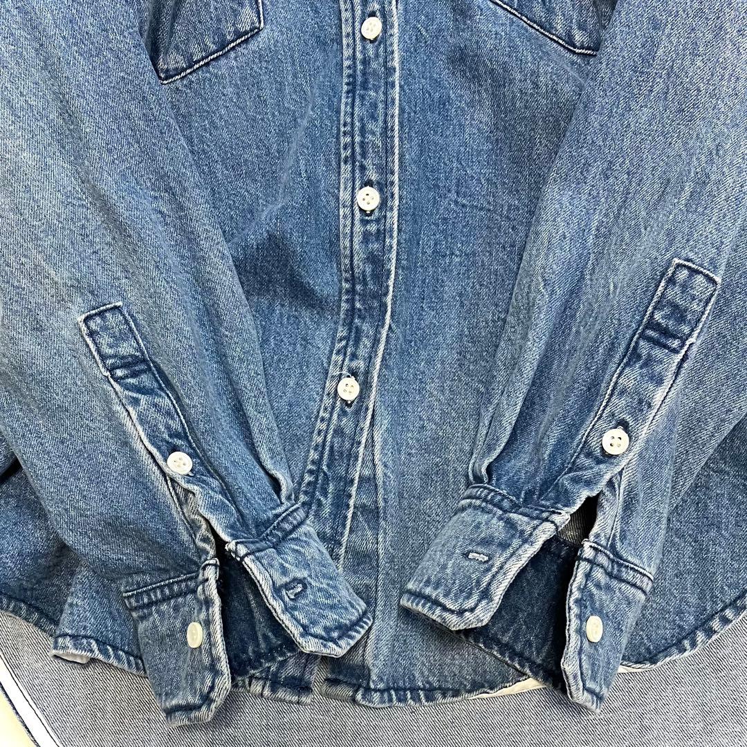 美品 スピックアンドスパン デニムシャツ インディゴブルー F