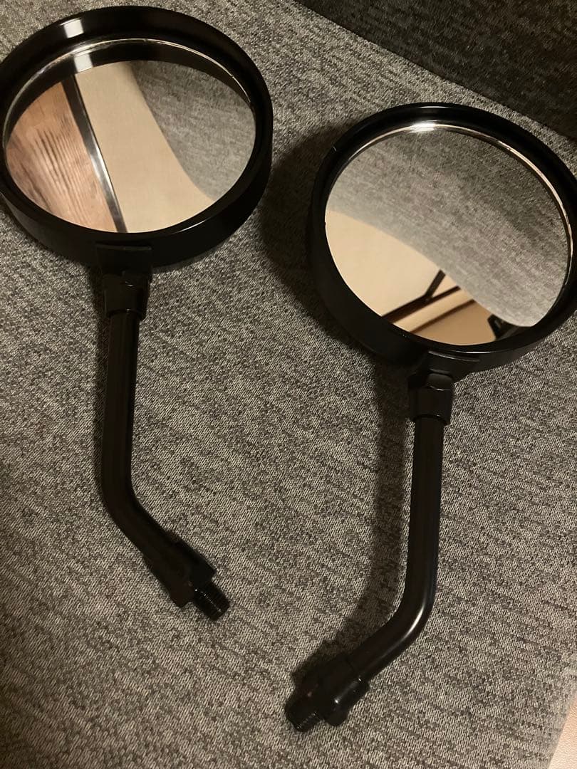 MARCHAL ブラック円形ミラー 2個セット