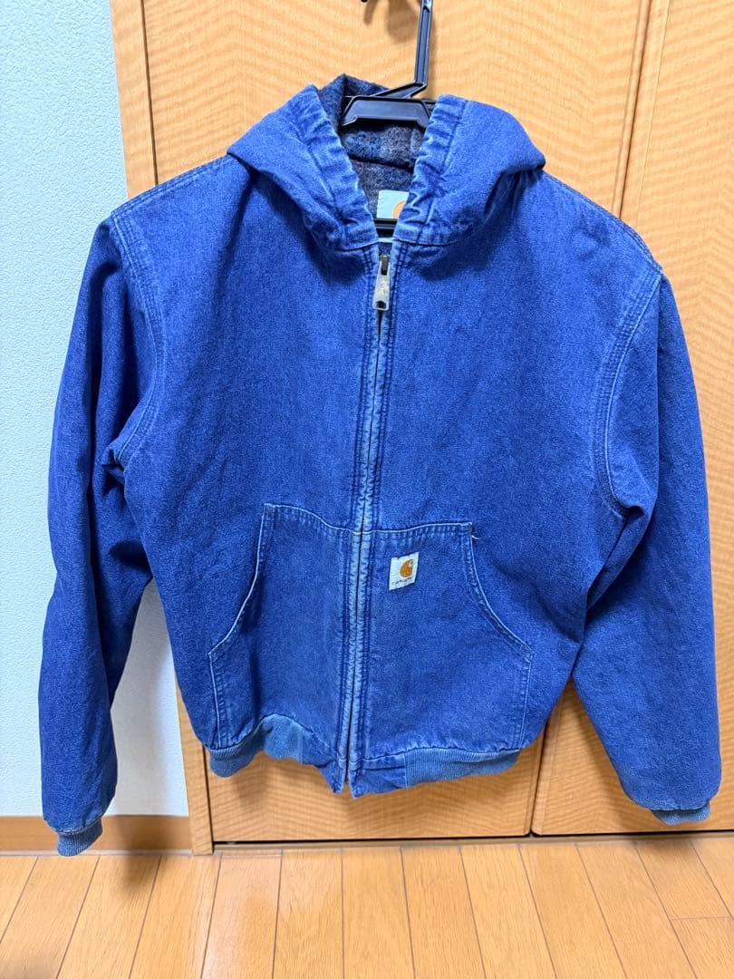 【USA製】カーハート アクティブジャケット デニム L(レディース）男性着用S