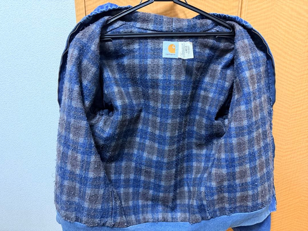 【USA製】カーハート アクティブジャケット デニム L(レディース）男性着用S