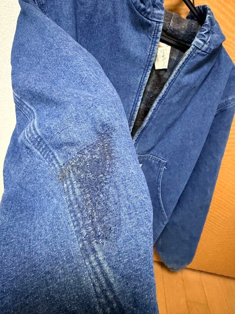 【USA製】カーハート アクティブジャケット デニム L(レディース）男性着用S