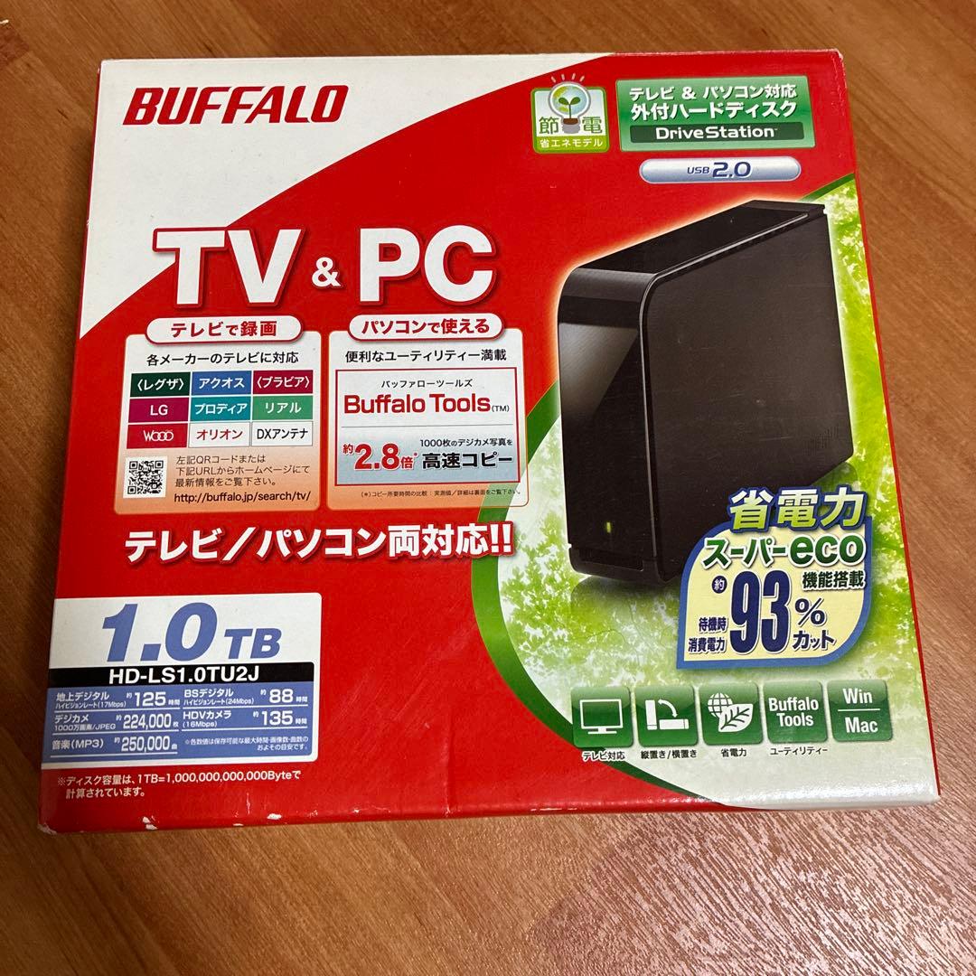 【新品、未使用】BUFFALO HD-LSU2.0TU2J 1TB 外付けHDD