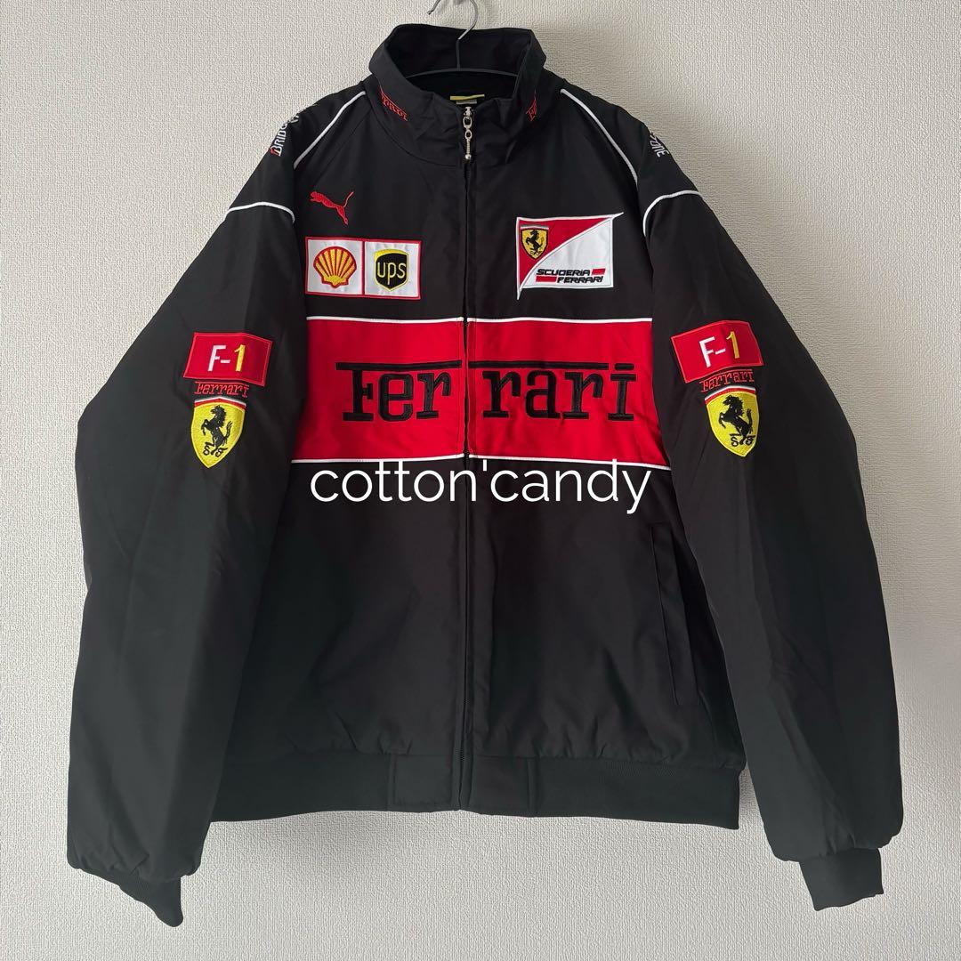 Ferrari F1 ヴィンテージジャケット ブラックXL